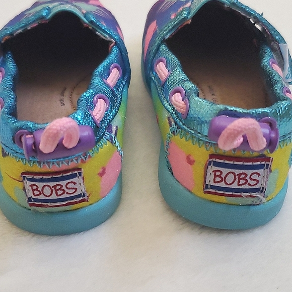 Lil Bobs from Skechers Multicolor Canvas Shoes Baby Toddler Girl Size T5 - Picture 5 of 11